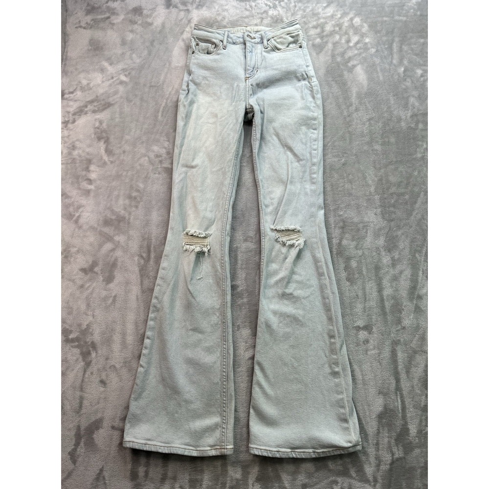 Idyllwind Jeans Womens 2/34 Light Blue Flare Stretch Western Cowgirl Bellbottom